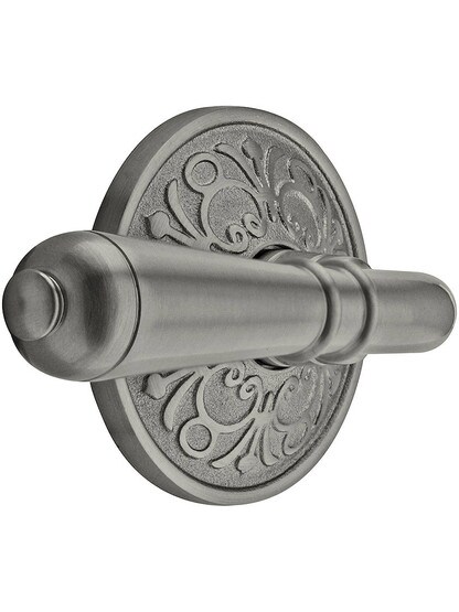 Lancaster Door Set With Turino Lever Handles Left Hand in Antique Pewter.